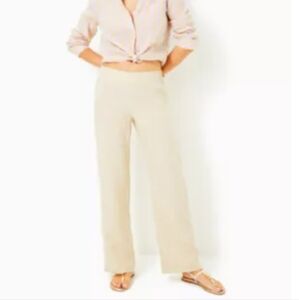 Lilly Pulitzer Beige Wide-Leg Pants